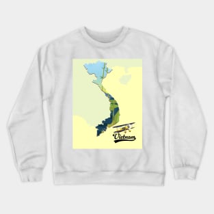 Vietnam retro map Crewneck Sweatshirt